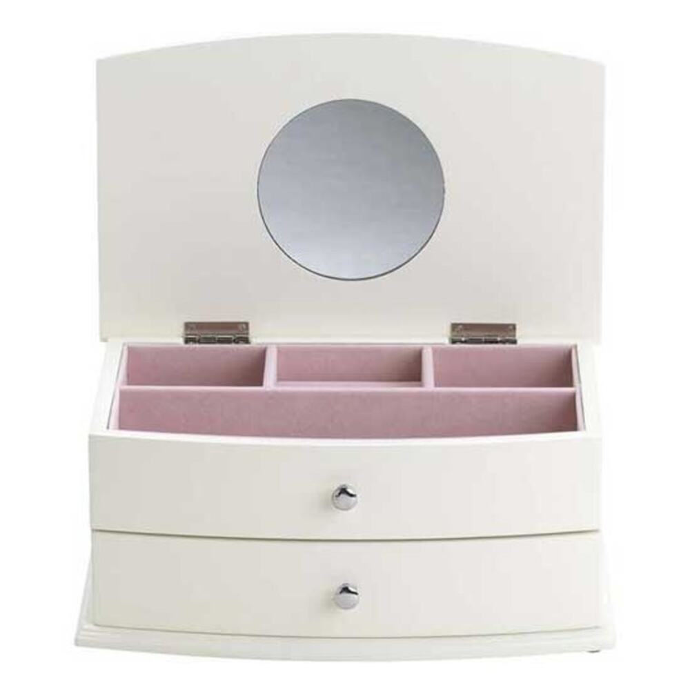 Reed & Barton Jewelry‎ Box Women's Girl's White Pink Quality Handcraft Excellent